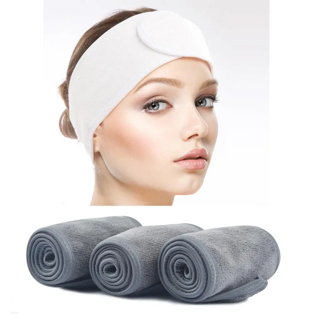 Nice Looking Custom Logo Beauty Salon Makeup Headband Sunland Hair Band Women Fashion Soft Cosmetic Shower Makeup Headband