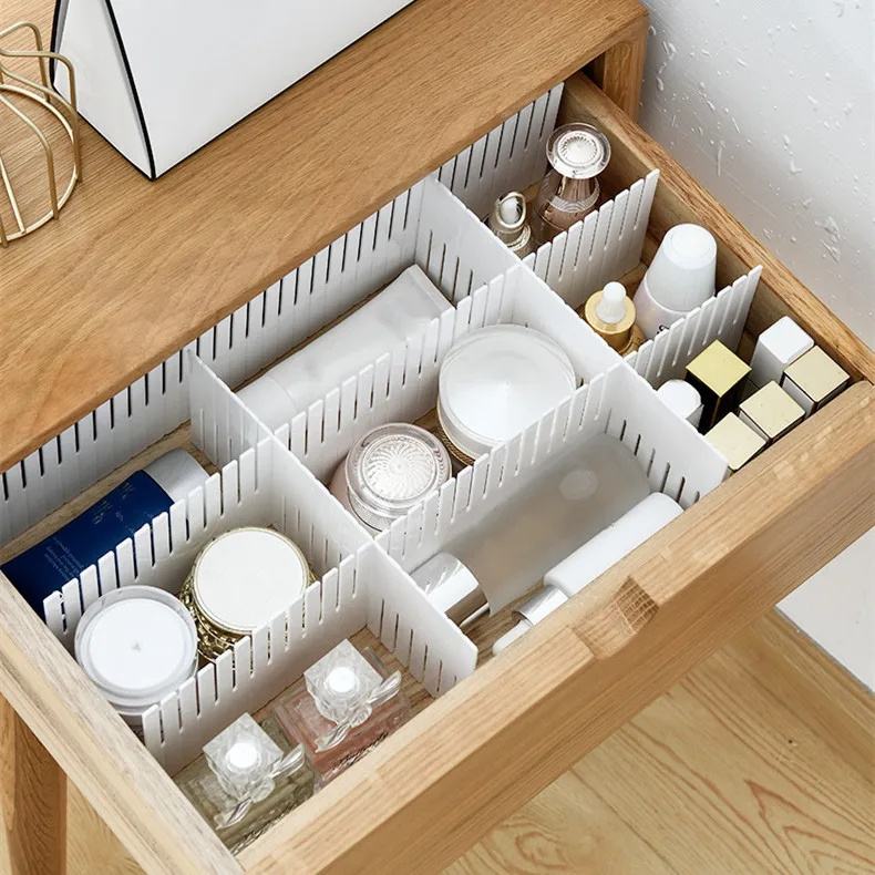 MKW6014 Household Wardrobe Organizer Underwear Socks Storage Partition Clutter Sorting Accessories DIY Plastic Storage Basket