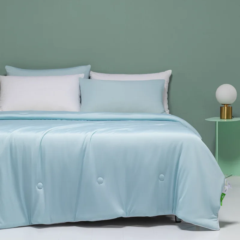 Кондиционер летнее одеяло тонкое покрывало для дивана однотонного цвета шелковое со льдом