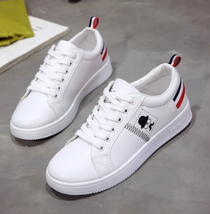 Latest design white ladies fashion shoes women casual sports shoes