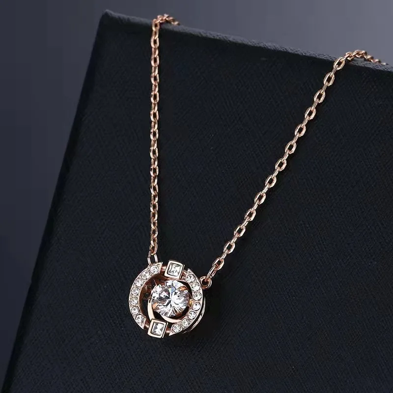 quality assurance 2024 stainless steel wholesale crystal necklace fashion jewelry necklace for women