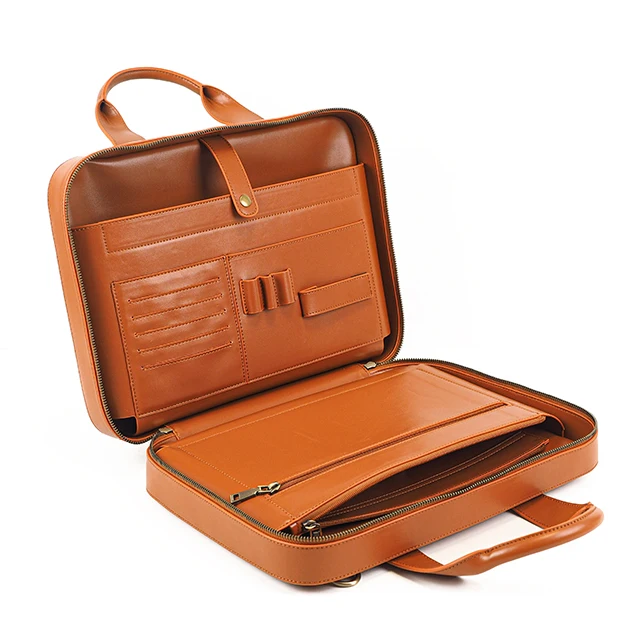 Factory Custom Business Shoulder Handbag Bags Office Men Briefcase Genuine Leather Laptop Bags