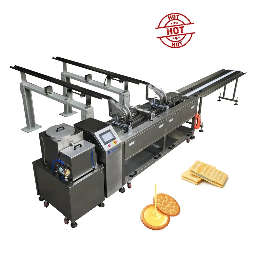 Low price single lane sandwich biscuit machine maquina para hacer galletas cocinadas industrial in Mexico factory price