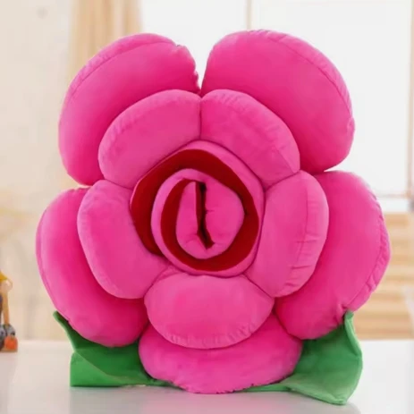 Custom Living Room Decorative Plush Cushion Pillow For Couch Multicolor Rose Flower 3D Rose Sofa Throw Pillows Cushions