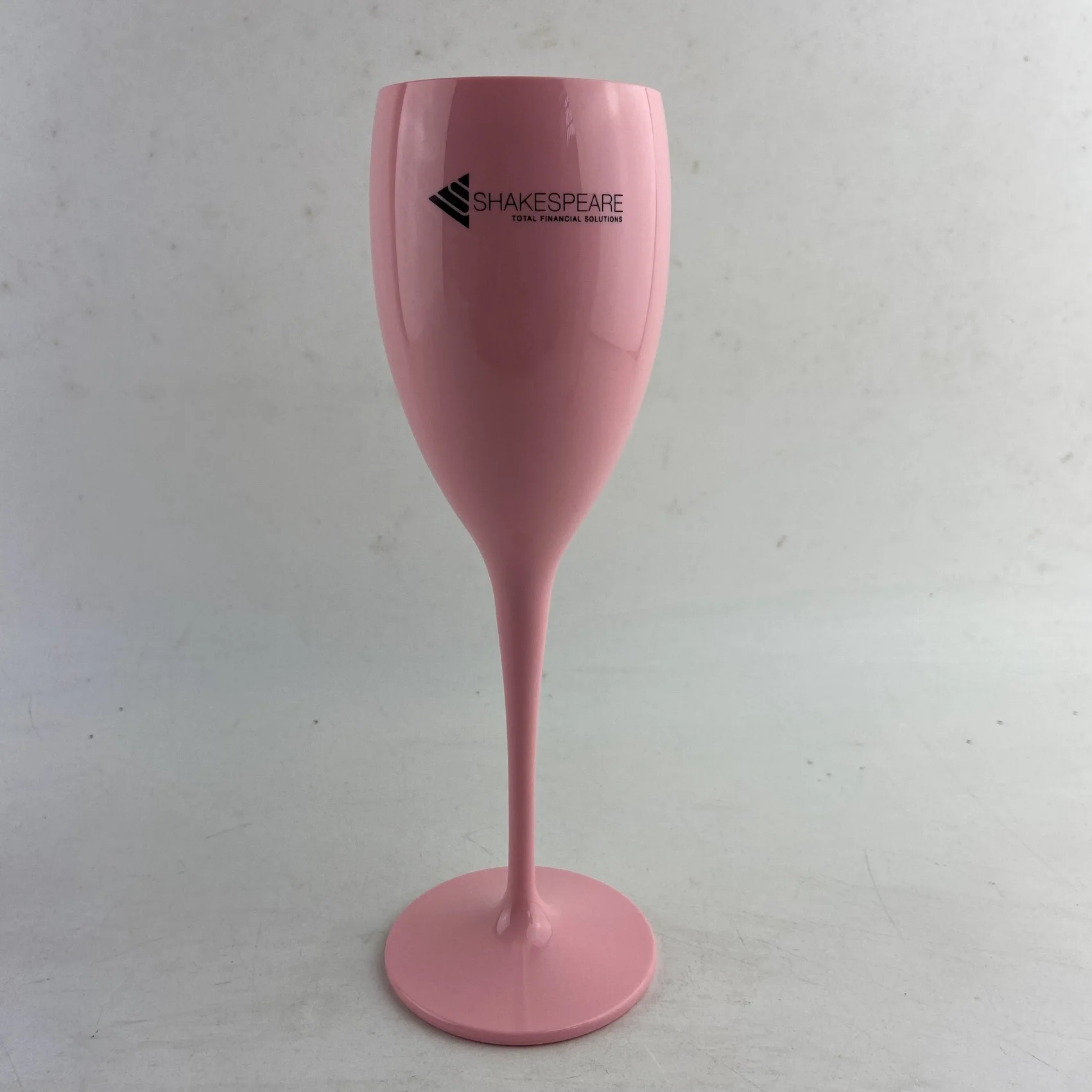 5oz pink acrylic customized plastic champagne flute