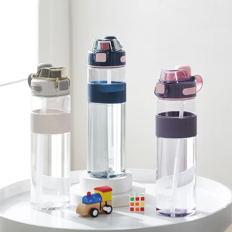 Top Seller 1000ml 1.5L 32oz Wide Mouth Tritan Plastic Water Bottle Jug with Silicone Sleeve and Handle