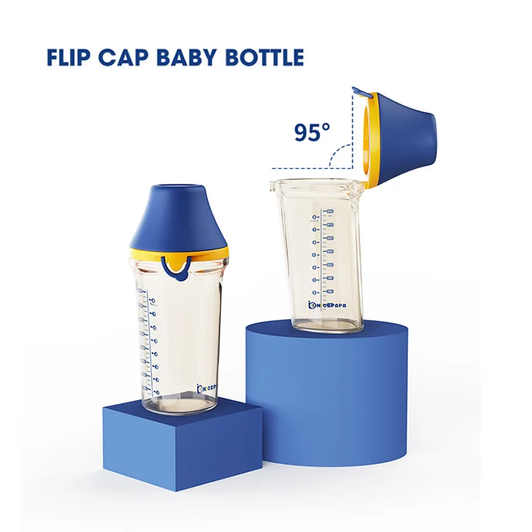 Nicepapa in china custom cute small 180 240 ml silicone nipple night feeding bottle for 1 year baby boy girl