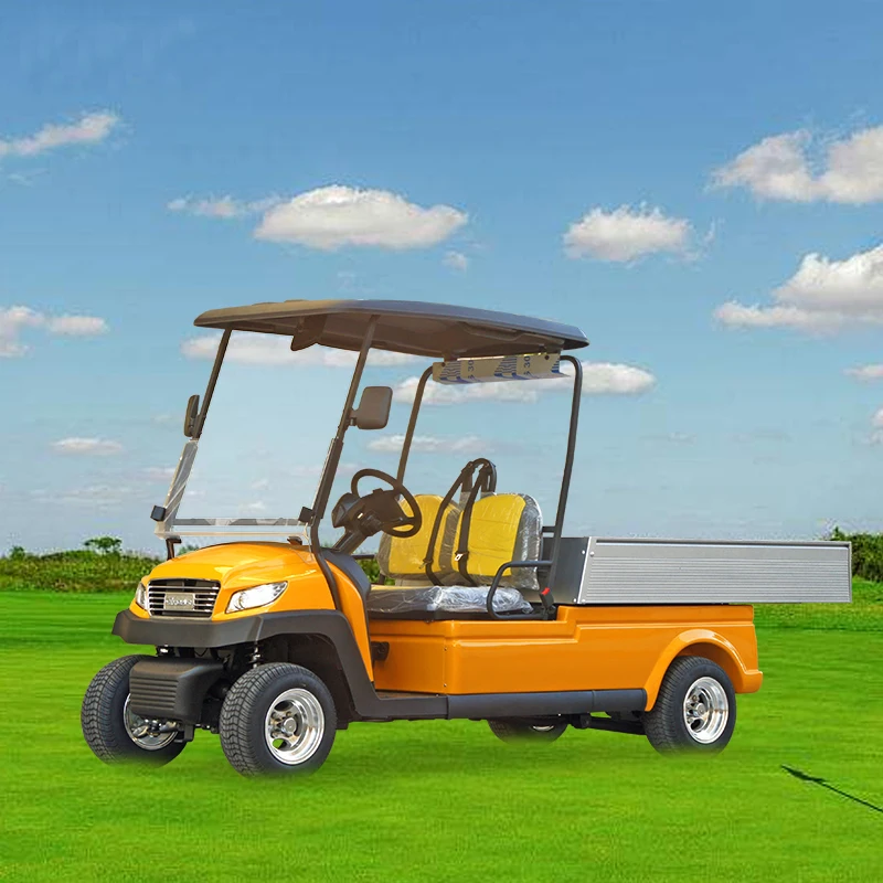 electric 4 or 2 seat utility cargo loading golf car club car with long and short aluminum box tray from factory directly China