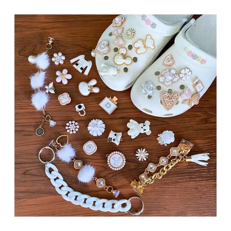 Оптовая продажа, роскошные украшения из страз, металлические белые стильные металлические подвески для обуви, украшение для обуви, Пряжка для обуви