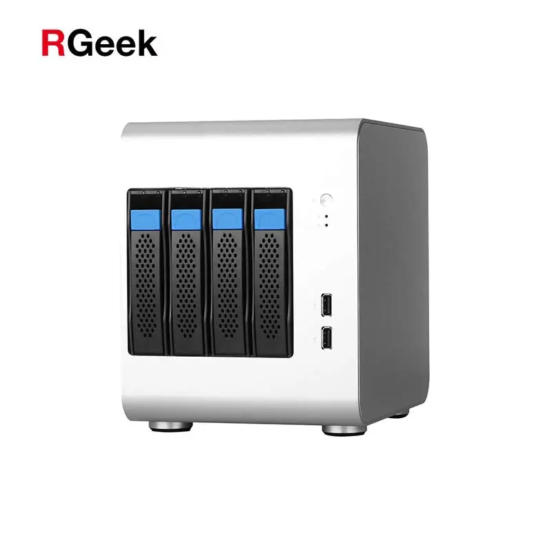 RGeek 6 Bay Hot Swap Aluminum ITX 6Bay Nas Case Chassis Enclosure for Cloud Storage Server 6*3.5 HDD