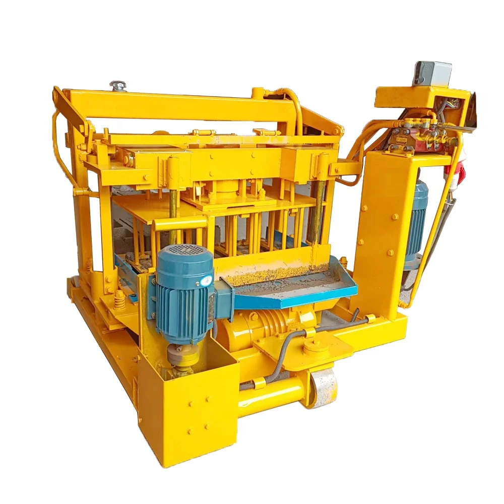 New QTM4-30A Mobile Manual Brick Block Making Machine Cement Raw Material Vibration Method Pump Gearbox Used Egg Laying Machine
