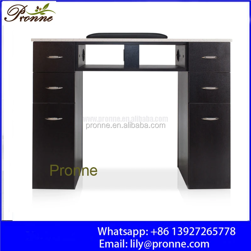 modern luxury beauty nail salon station marble top black nail manicure table with outlet
