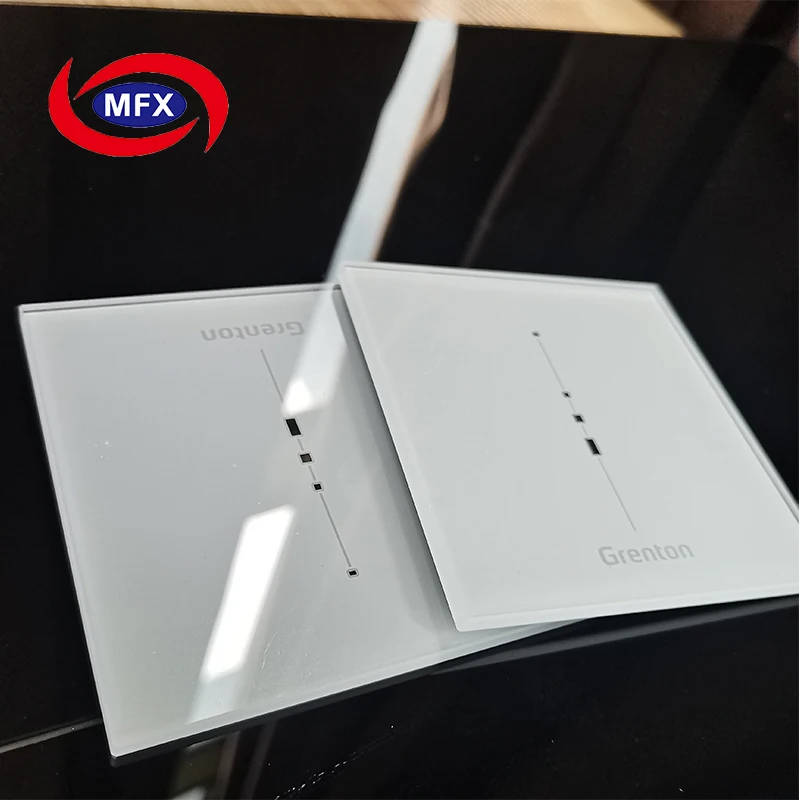 OEM Screen Printing 3MM smart light touch switch crystal tempered glass panel