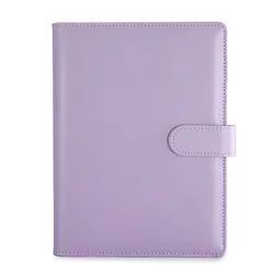 2023 Custom Pu Leather Budget Binder Office Supplies Notebook Planner Cover Binder Ring Bound Planner with Buckle