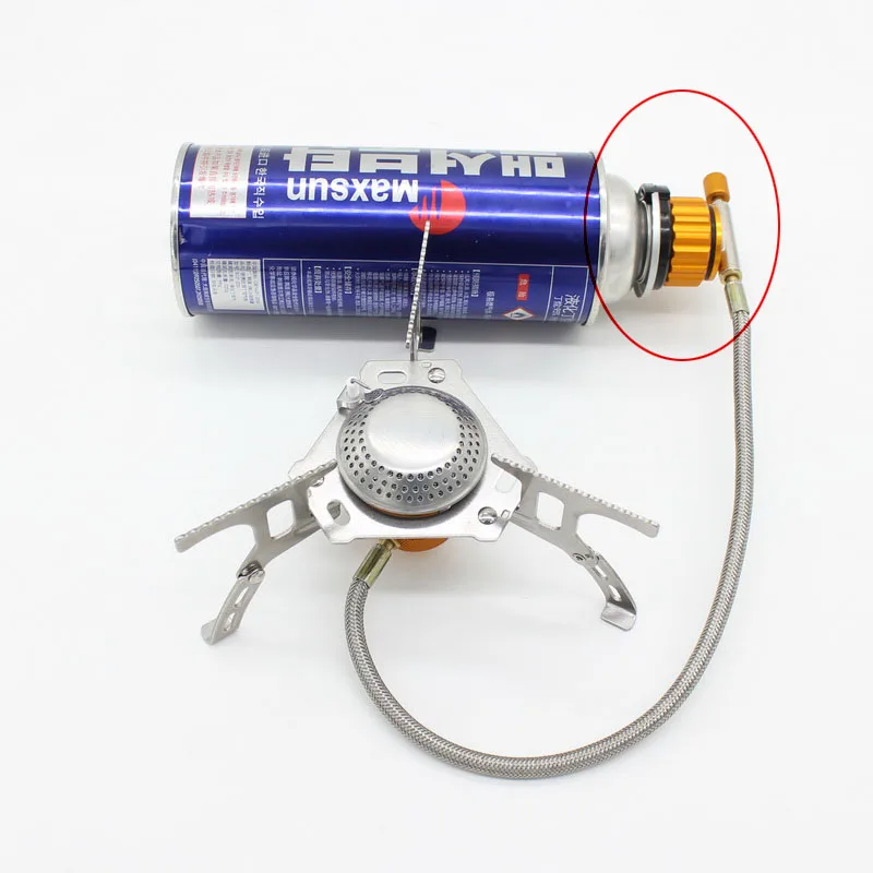 Hot Sale Aluminum Alloy Round Stove Connector Head Split Type Butane cartridge cylinder gas canister adapte