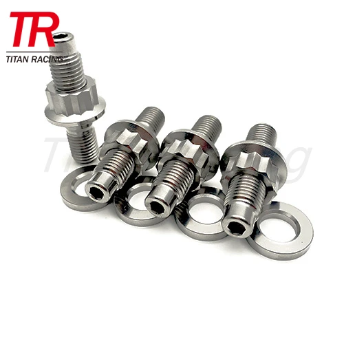 Titanium Manifold Stud Kit M8 M10 Car Exhaust Pipe GR5 TC4 Titanium Stud Sets Bolt