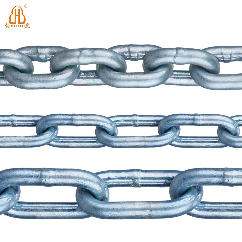 Manufacture Ordinary Din 766 763 Heavy Duty Steel Link Chain Welded Long Short Zinc Plated Chain