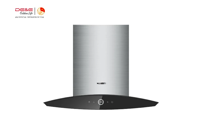 
DE&E Range Hood Fume Extractor Silver Steel Wall Stainless Power HC6066 