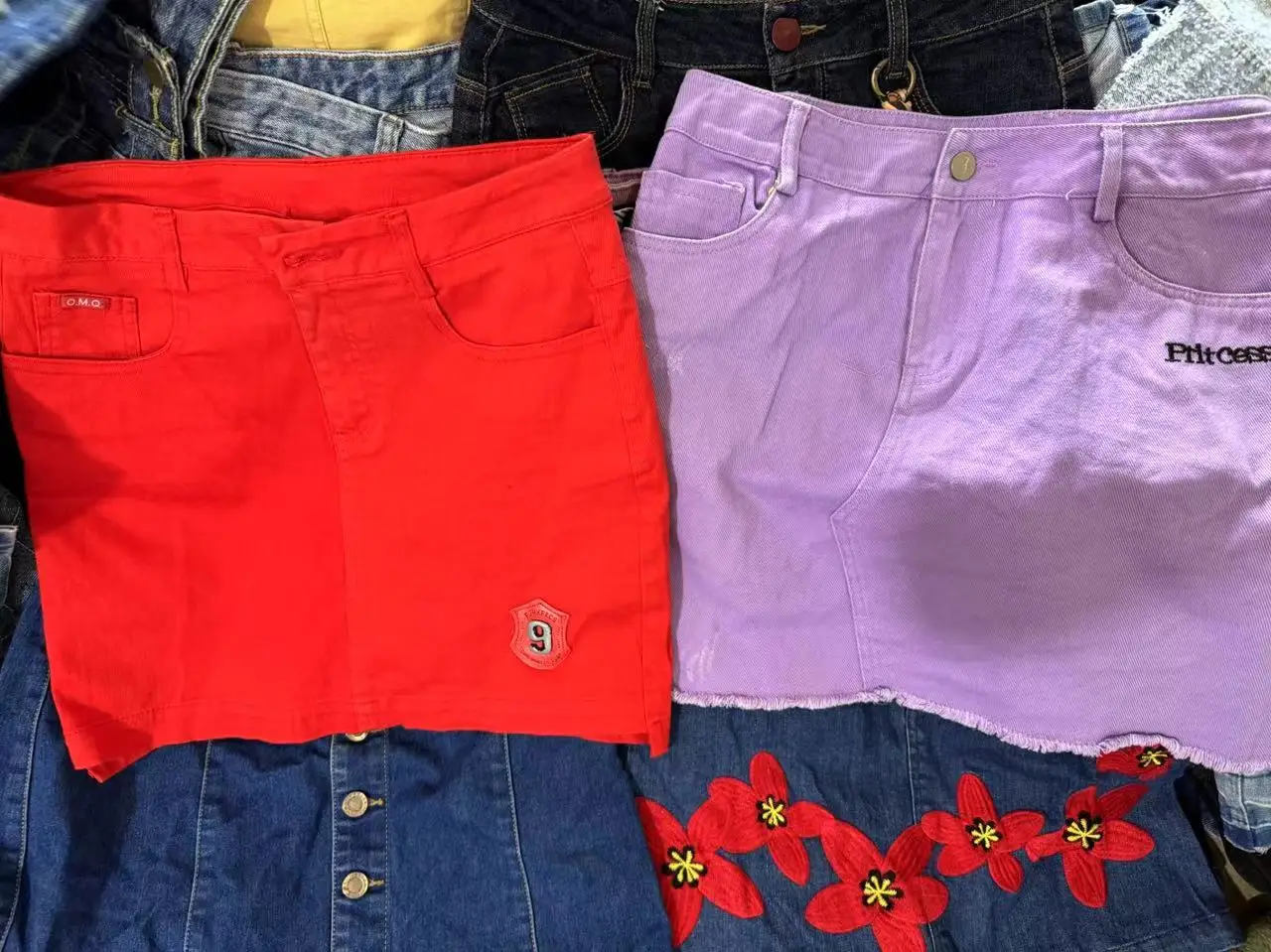 Boutique Second Hand  denim skirt used clothes jeans skirt A  grade   VIP bale Korea style  summer tops ladies used dress