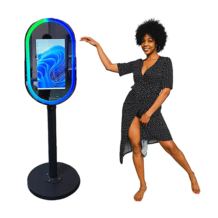 Mirror Photo Booth Machine With Printer With Led Fill Light 2022 Newest Mirror Photo Booth Affordable Magic Mirr