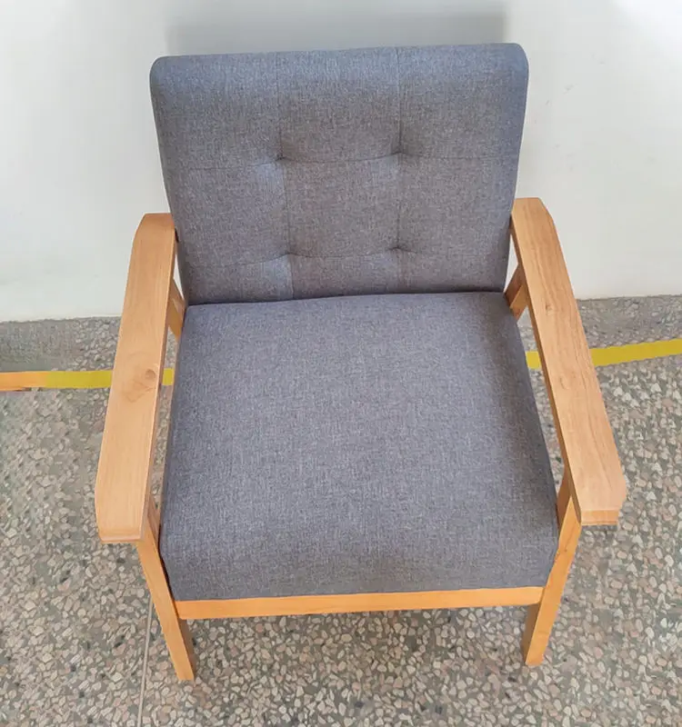 Mid-century Living Room Armchair Modern Upholstered Luxury Accent Chair Dining Chair Single Sofa Lazy Lounge Wooden Leisure 50