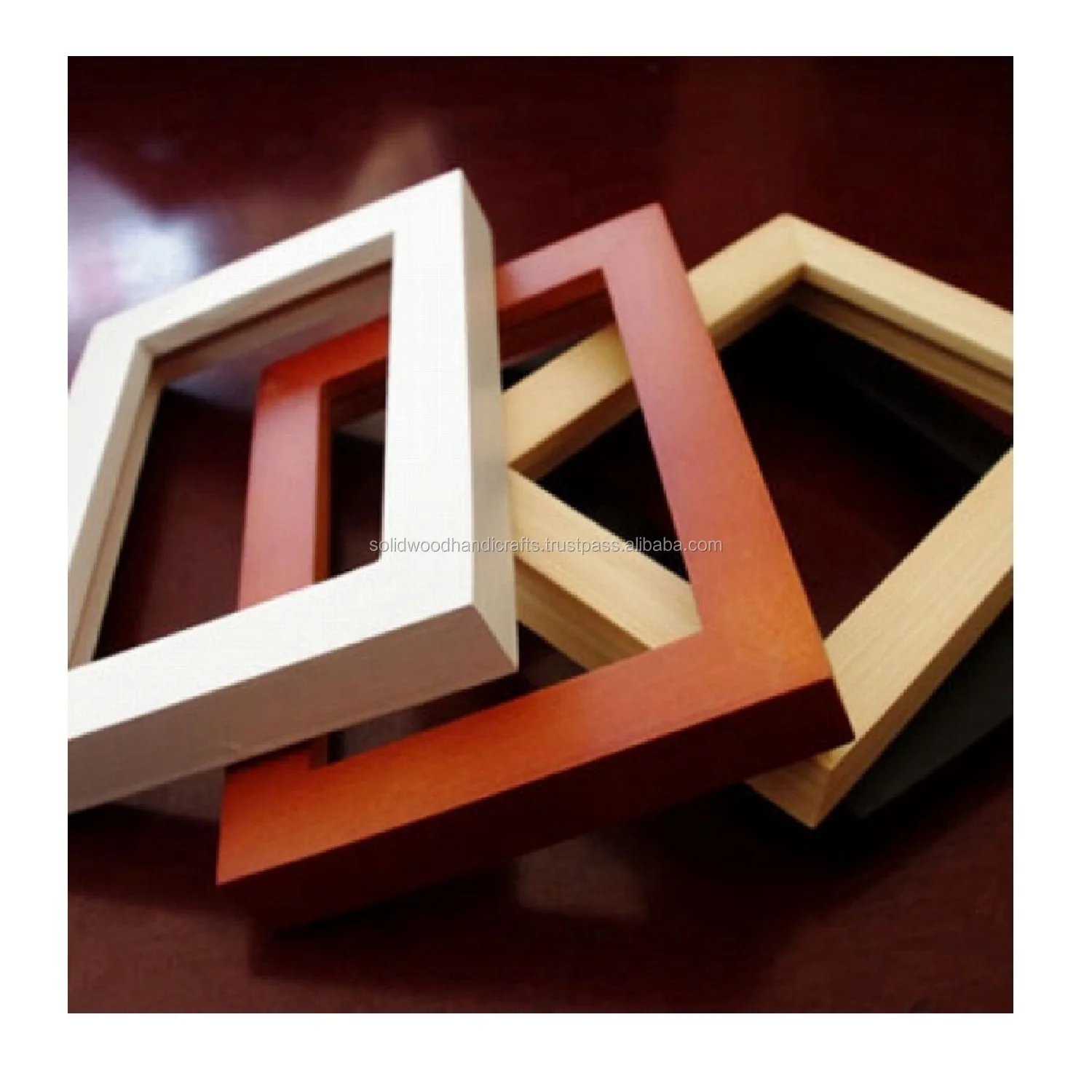 Custom Wooden Shadow Box Frame Wood 3D Picture Frame Shadow Money Box with Glass Cover