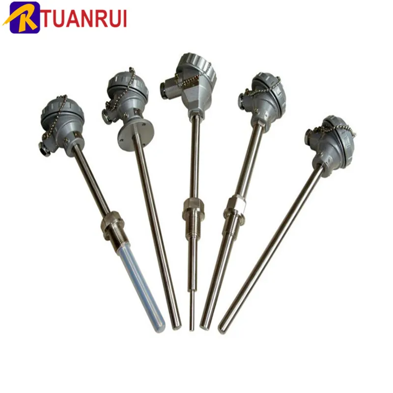 fixe bolt thermal resistance PT100/pt1000 temperature sensor with thermowell
