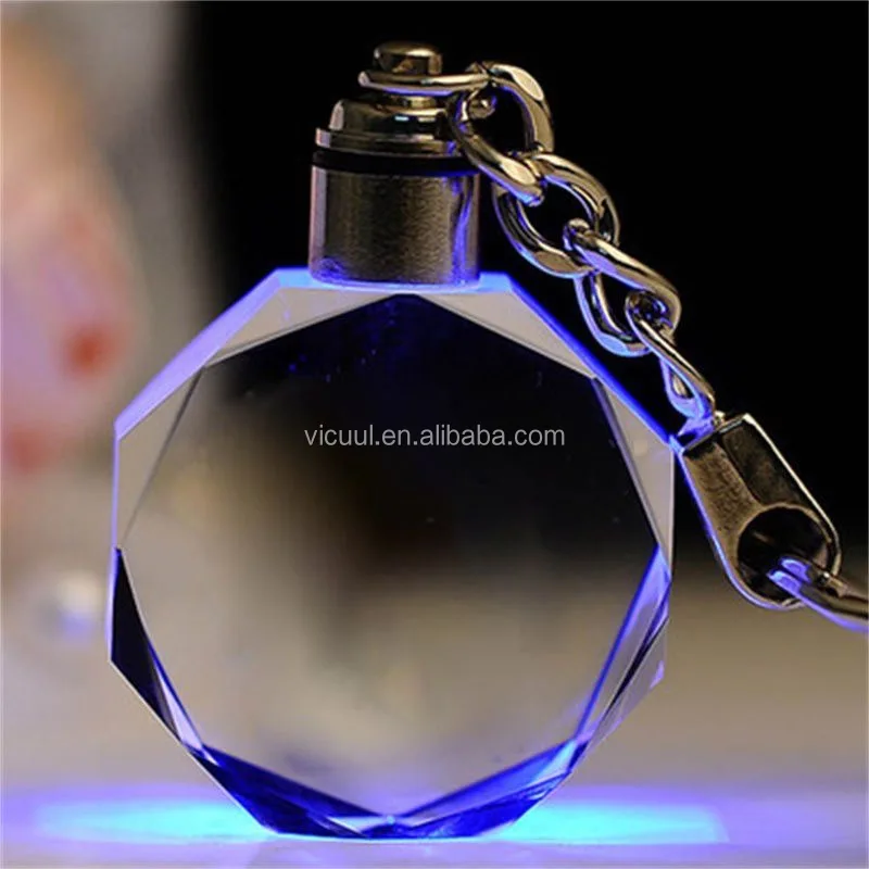Wholesale Various Car Brands LED light Crystal Car Keychain