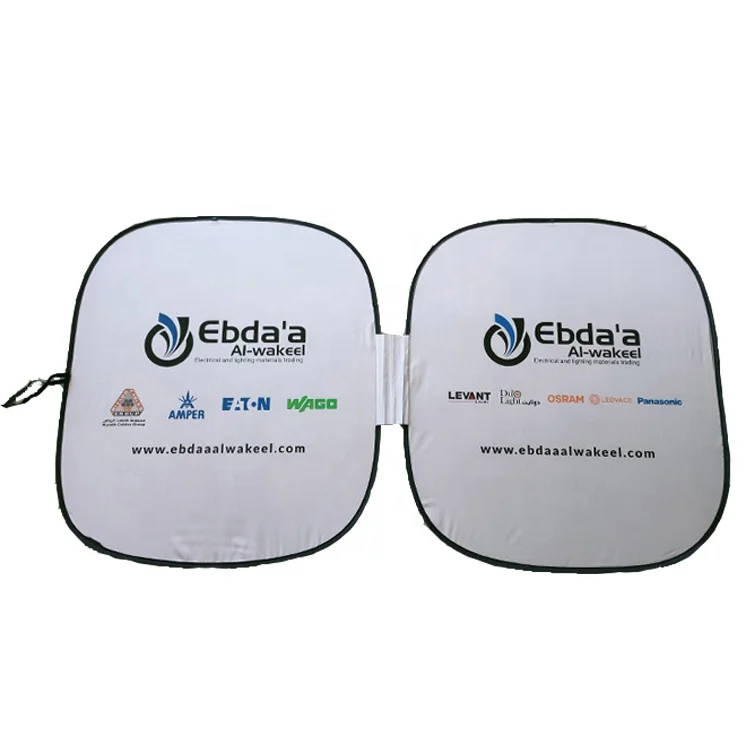 Hot Sale Custom Print 2 piece Tyvek Sun Shades car park windshield sun shade for SUV Truck Jeep RV