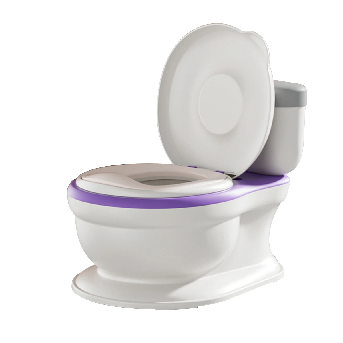Simulation Baby Potty with Tissue Storage Box Realistic Potty Training Toilet Chair Looks and Feels Like an Adult Toilet Potty