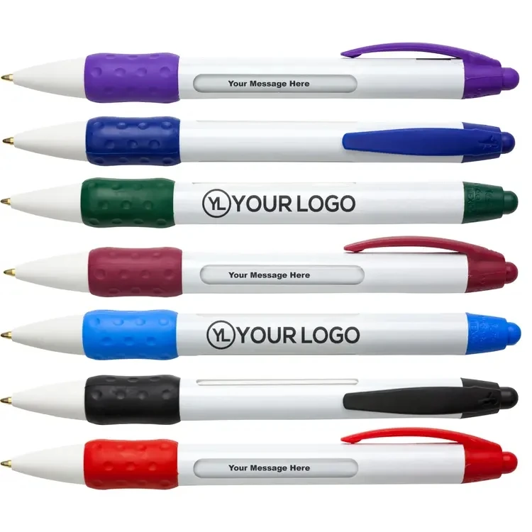 RS821 China made BI C wide body grip custom logo retractable ballpoint pens-personalized company full color logo Ball pens