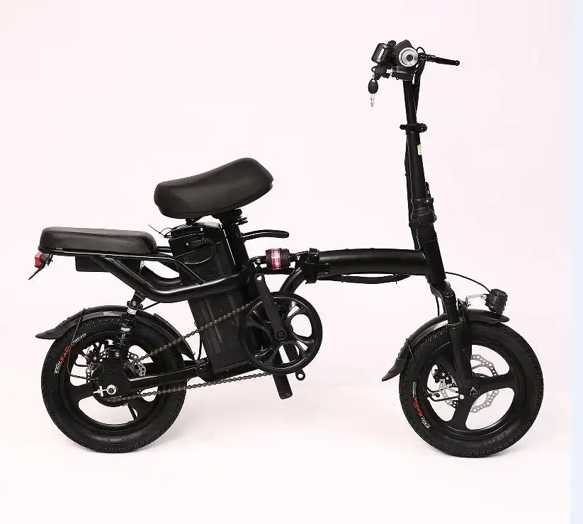 Wholesale 14inch Electric Bicycle Two Seats folding E Bike 250w Electric Bike
