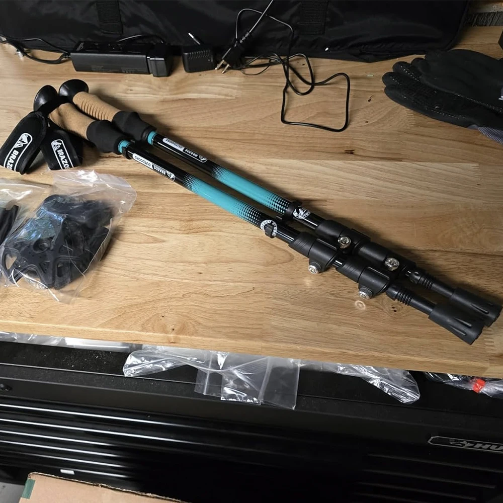 Adjustable Lightweight Hiking Poles Shock-Absorbing, Anti-Slip, Collapsible Trekking Sticks for All Terrains