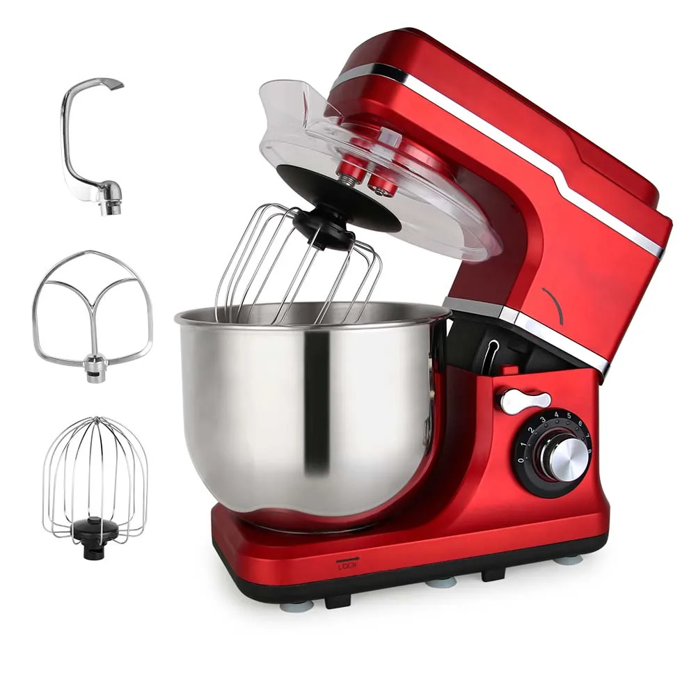 6L 6.6 litre Hotsale Powerful Household Electric Stand Mixer with Egg Whisk Dough hook for Baking Cake