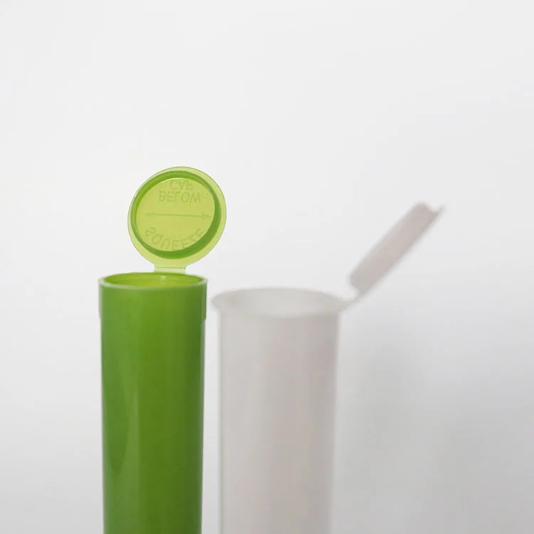 Empty Cart Custom Pre Child Proof Roll Tubes Pop Top Squeeze Cap 73 98 109 mm Plastic Hollow CR Plastic Tubes