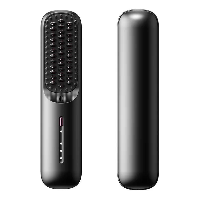 USB Charged Battery Portable Negative Ion Hair Curler Straightener Brush Comb Personal Beauty Styler Hair Curing