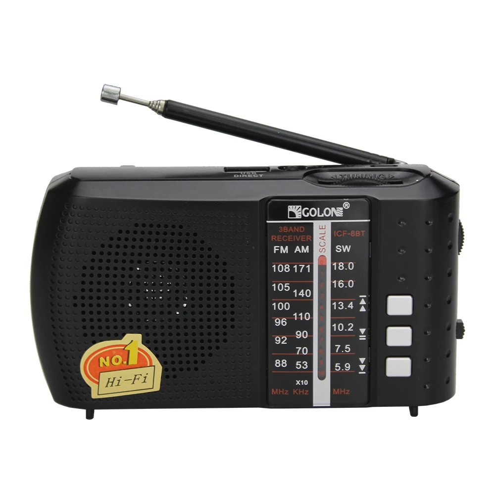 mini portable am fm sw multi band radio receiver with USB plug ICF-8BT pocket retro usb radio with earphone jack