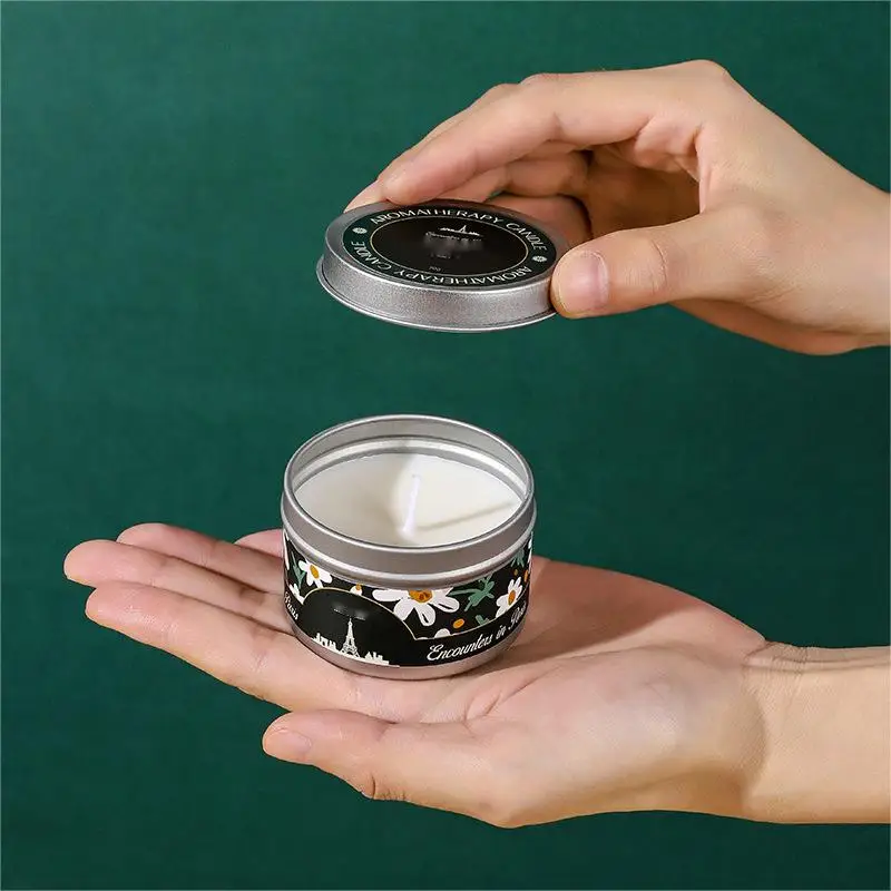 Wholesale Customizable Scented Candles are My Logo Soy Wax Tinplate Candles for Travel Home Fragrance
