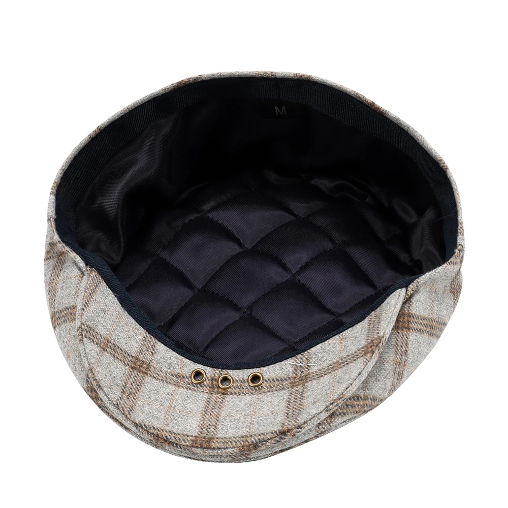 New Arrival Fashion Flat Cap for Men Checked Ivy Hat Newsboy Cap Hats Classic Peaked Cap