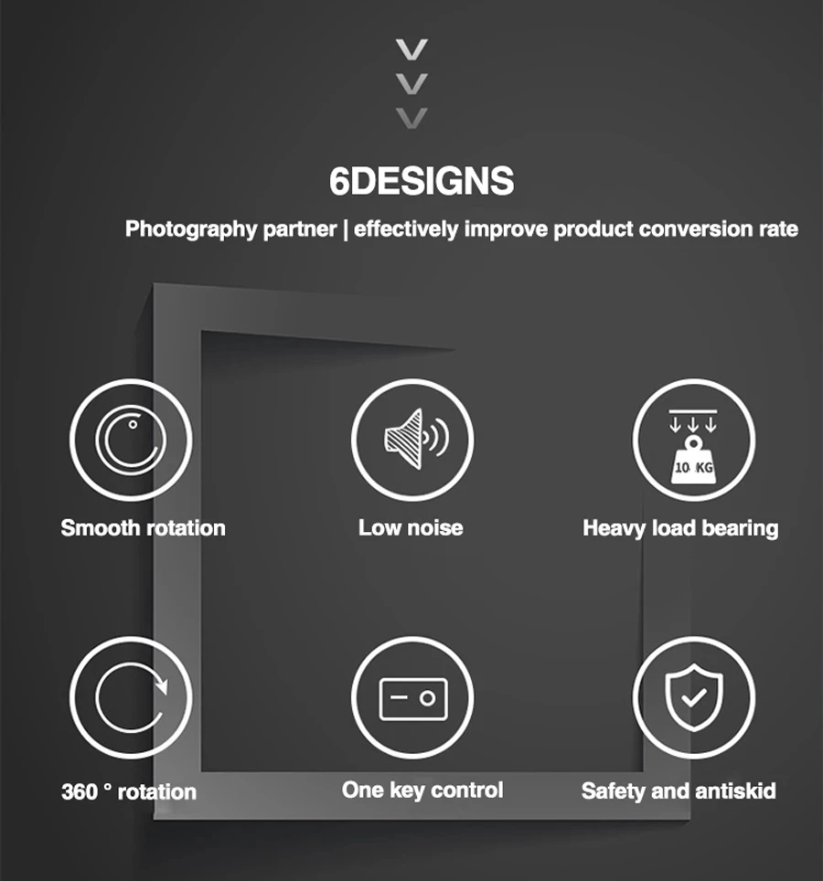 
60cm Load MAX 150KG Motorized Photography Display, 360 Degree Electric Rotating Turntable with Remote Control Direction Speed 