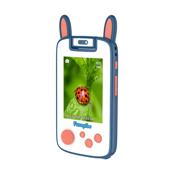 CT-P13B Kids Toy Mobile Smart Cell Phone for Kids and Small Children Camera Phone Toys with Cute Rabbit Ears