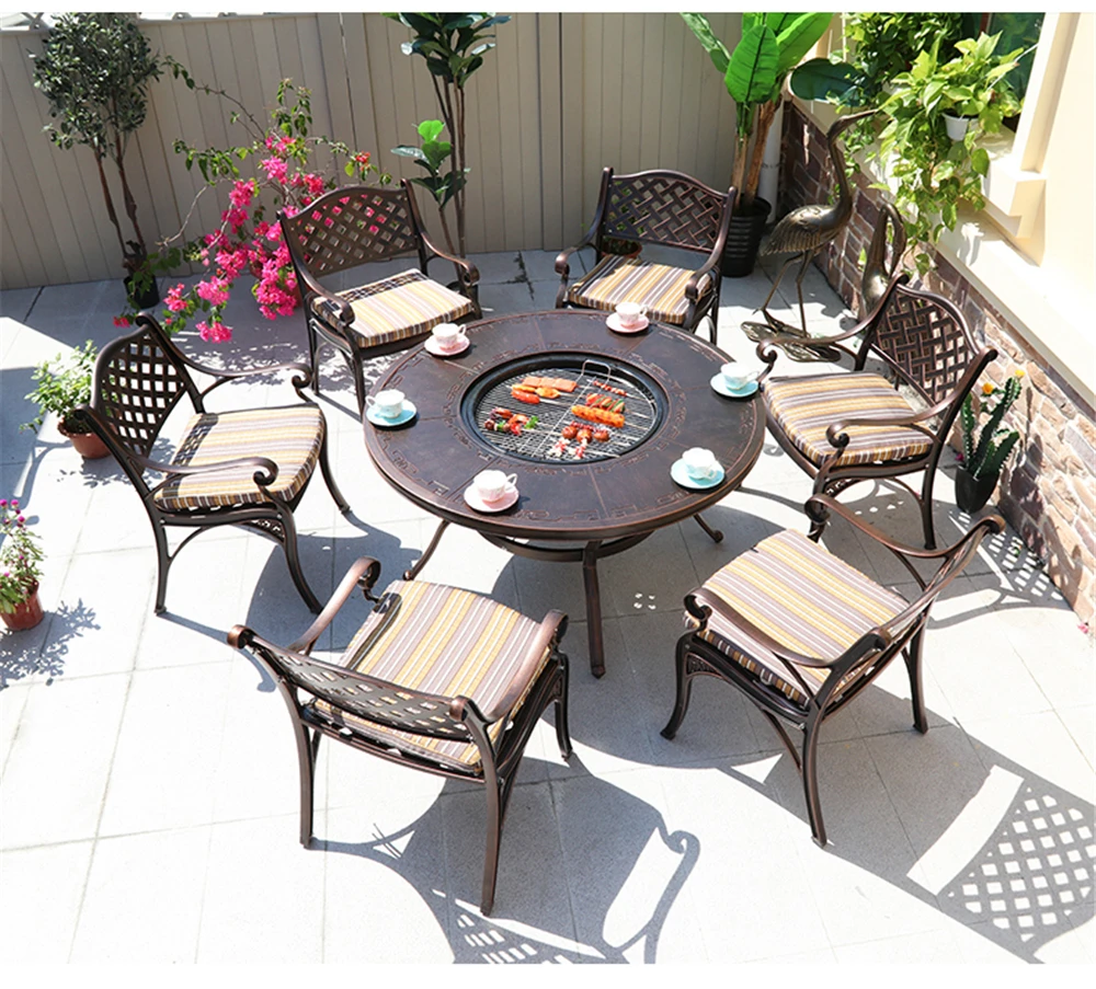 Multifunctional outdoor casual picnic Barbecue Aluminum Table Dew Barbecue table