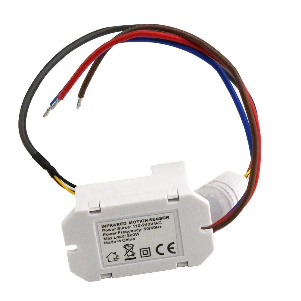 Mini PIR Sensor Indoor, Ceiling Flush Mounted Infrared Motion Sensor, Range max. 6m/360