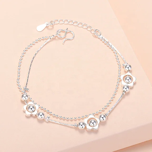 Manufacture fashion bracelet jewelry high quality mirror polish stainless steel small disc charm bracelet women