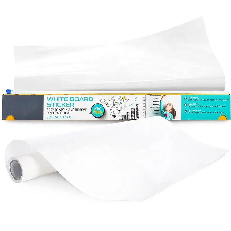 Static Whiteboard Film Instant Reusable Dry Erase Board Roll