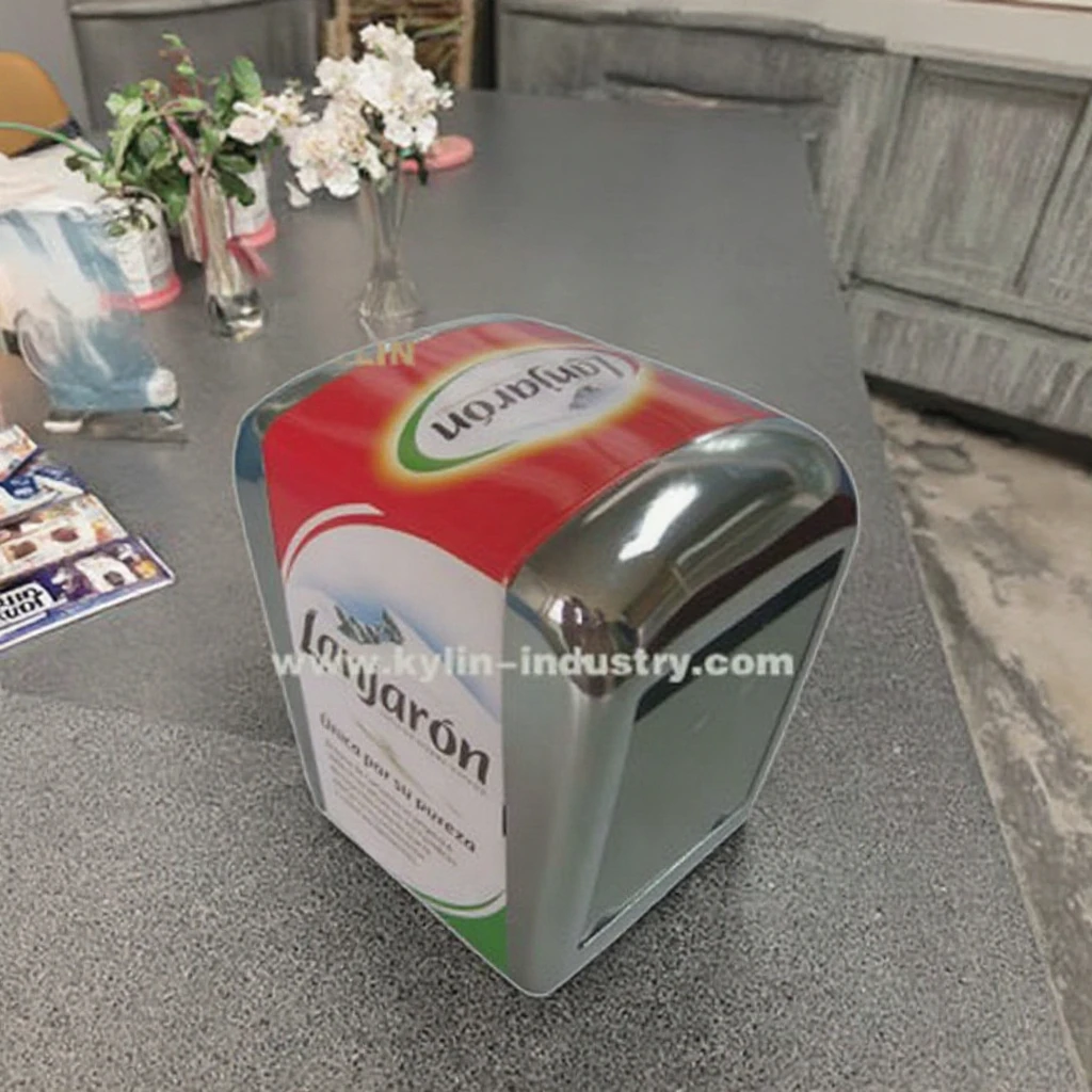 New Premium Crown Shape Tinplate Metal Napkin Dispenser