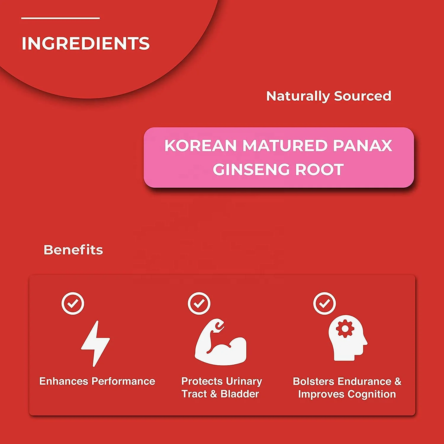 Органическая Корейская капсула красного женьшеня Panax для укрепления энергии и иммунитета капсулы порошок корня мужчин