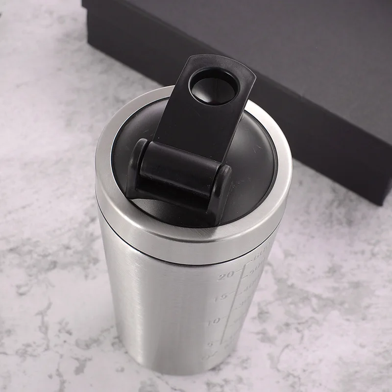 Fitness Sports 304 Stainless Steel Milkshake Cup Foreign Trade Protein Powder Shaker Cup