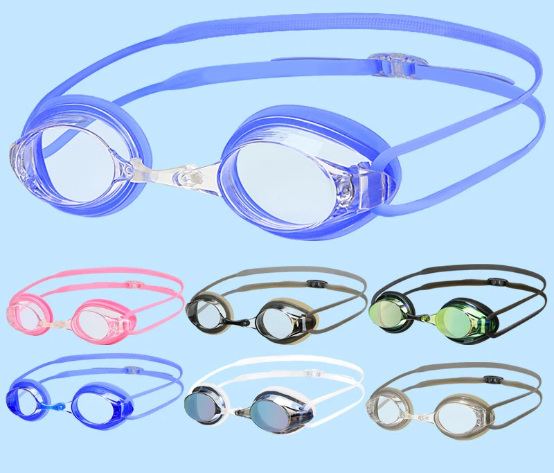 Prescription Swimming Goggles Transparent Universal Myopia Anti-fog Silicone Professional Competition Children Adult for Kids Hd