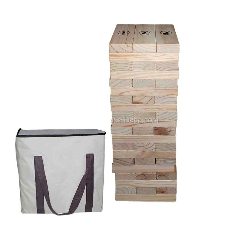 Red GiantWooden blocks Tower block games ,Giant Tumbling Timber, outdoor game